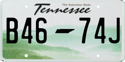 TN license plate B4674J