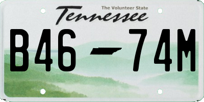 TN license plate B4674M