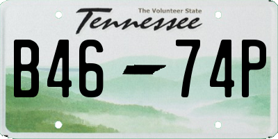 TN license plate B4674P