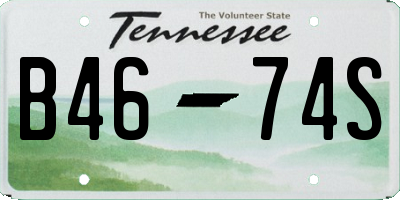 TN license plate B4674S