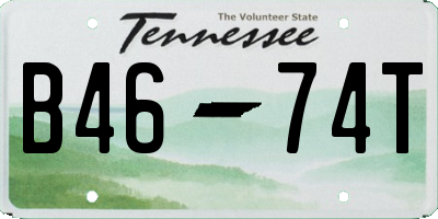 TN license plate B4674T