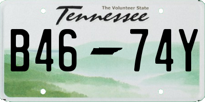 TN license plate B4674Y