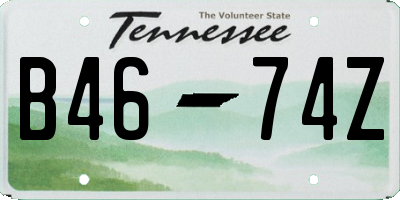 TN license plate B4674Z