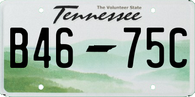 TN license plate B4675C
