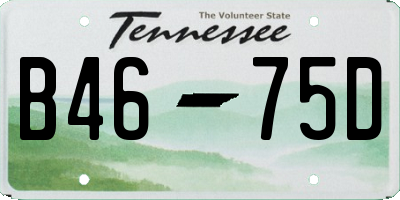 TN license plate B4675D