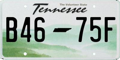 TN license plate B4675F