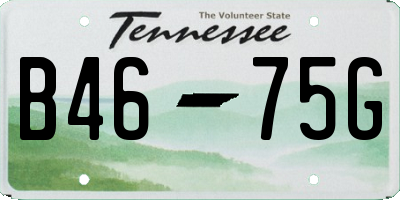 TN license plate B4675G