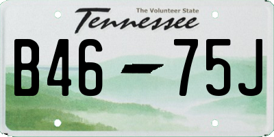 TN license plate B4675J