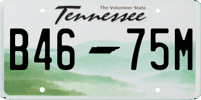TN license plate B4675M