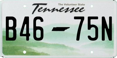 TN license plate B4675N