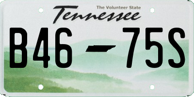 TN license plate B4675S