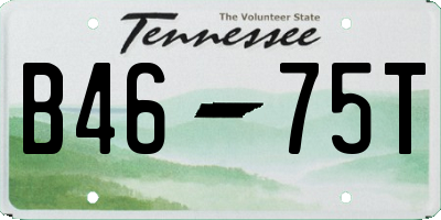 TN license plate B4675T