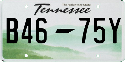 TN license plate B4675Y