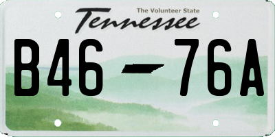TN license plate B4676A
