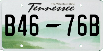 TN license plate B4676B