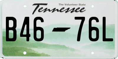 TN license plate B4676L