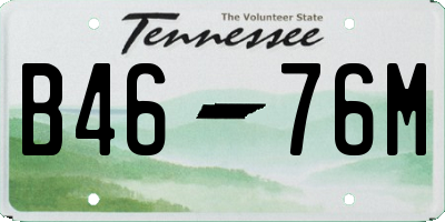 TN license plate B4676M