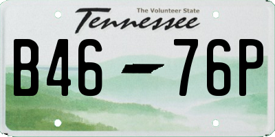 TN license plate B4676P