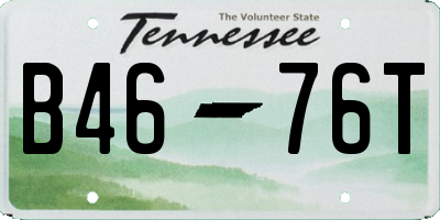 TN license plate B4676T