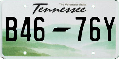 TN license plate B4676Y