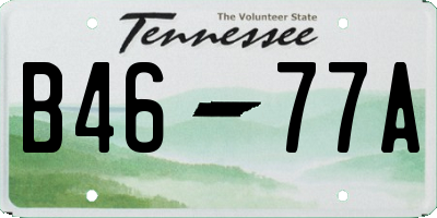 TN license plate B4677A