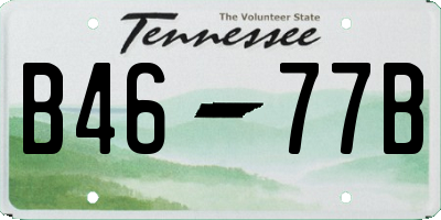 TN license plate B4677B