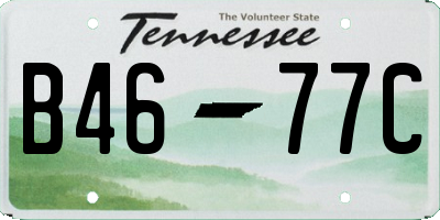TN license plate B4677C