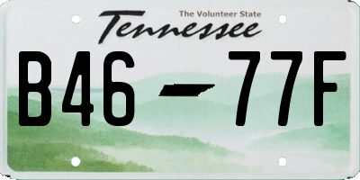 TN license plate B4677F