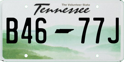 TN license plate B4677J