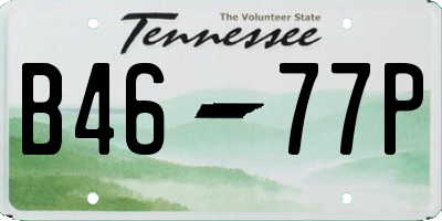 TN license plate B4677P
