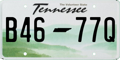 TN license plate B4677Q