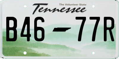 TN license plate B4677R