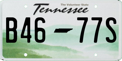 TN license plate B4677S
