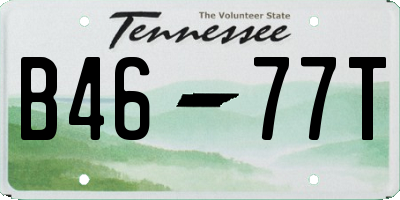 TN license plate B4677T