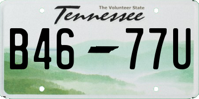 TN license plate B4677U