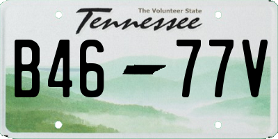 TN license plate B4677V