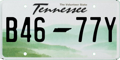 TN license plate B4677Y