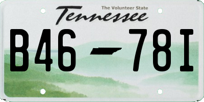 TN license plate B4678I