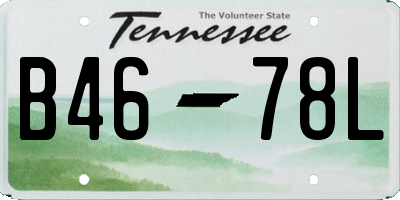 TN license plate B4678L