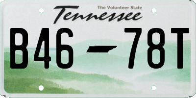 TN license plate B4678T