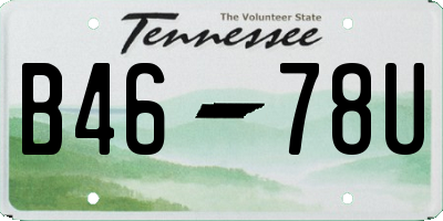 TN license plate B4678U