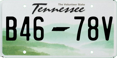 TN license plate B4678V