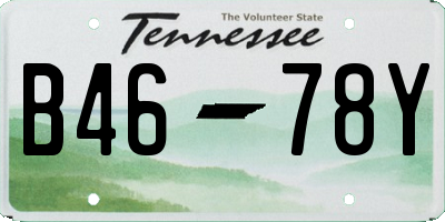 TN license plate B4678Y