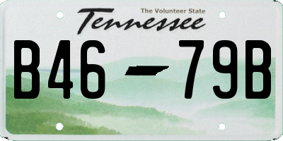 TN license plate B4679B