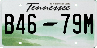 TN license plate B4679M