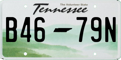 TN license plate B4679N