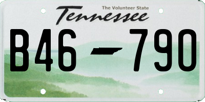 TN license plate B4679O