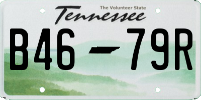 TN license plate B4679R
