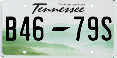 TN license plate B4679S