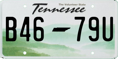 TN license plate B4679U